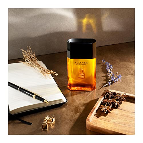 Azzaro pour homme, Eau de Toilette de hombre de Azzaro, Fragancia Amaderada Aromática, 100 ml vaporizador