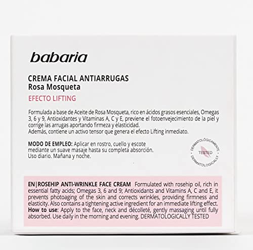 Babaria - Crema Facial Antiarrugas Rosa Mosqueta