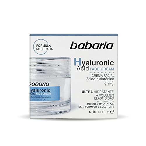 BABARIA, Crema facial con ácido hialurónico, 50 ml, Blanco (31739)