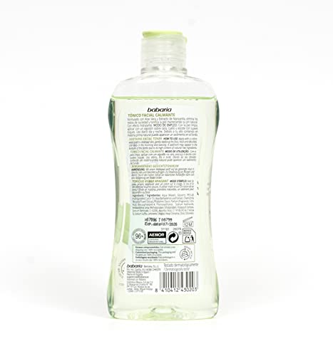 Babaria – Tónico Facial Calmante Con Aloe Vera Y Manzanilla - 200 Ml, Blanco