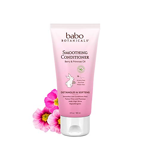 Babo Botanicals Acondicionador suavizante, Primavera de bayas, 6 onzas – Complejo orgánico Nutri-SootheTM, formulado con ingredientes naturales, acondicionador, desenreda rizos, ingredientes orgánicos