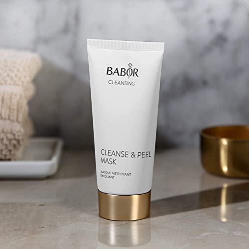 BABOR CLEANSING Cleanse & Peel Mask para cualquier piel, Mascarilla facial Purificante y Limpiadora, Mascarilla y Peeling, Peeling natural corporal, 1 x 50 ml