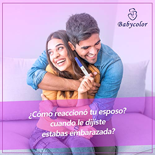 Babycolor Test de Embarazo Ultrasensible, 5 Pruebas de Embarazo alta Sensibilidad 10 mIU/ml, HCG Test 99% de precisión