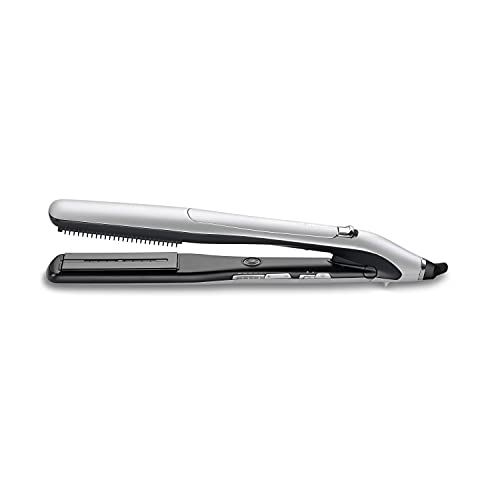 BaByliss Plancha Steam Lustre ST595E - Plancha de pelo profesional con Acondicionamiento por Vapor, Plancha de Vapor Iónica, 5 ajustes de 170°C a 210°C, Placas cerámicas anchas 36mm