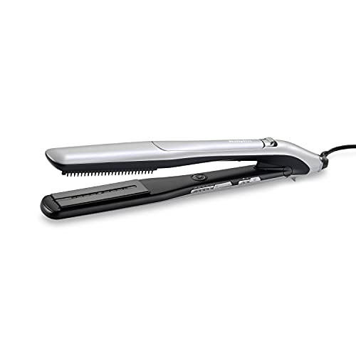 BaByliss Plancha Steam Lustre ST595E - Plancha de pelo profesional con Acondicionamiento por Vapor, Plancha de Vapor Iónica, 5 ajustes de 170°C a 210°C, Placas cerámicas anchas 36mm