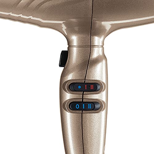 BaByliss PRO Secador profesional Rapido BAB7000IGE Secador de pelo iónico, 2200W, Motor digital con tecnología EDM, ligero 399g, Color Bronce