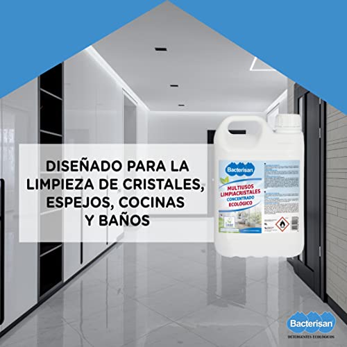 BACTERISAN Multilín Ecológico 5L, Limpiador Multiusos, Concentrado Y Perfumado Para Todo Tipo De Superficies