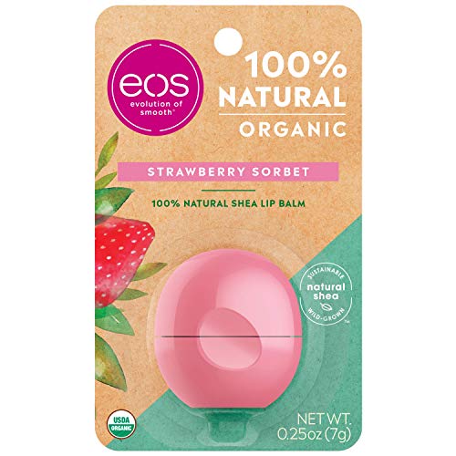 Bálsamo para labios esférico EOS, suave, aroma Strawberry Sorbet