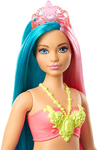 Barbie Dreamtopia Sirena con Pelo Rosa y Turquesa (Mattel GJK11)