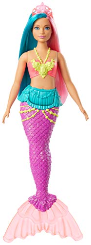 Barbie Dreamtopia Sirena con Pelo Rosa y Turquesa (Mattel GJK11)