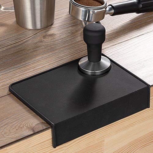 Barista Legends - Alfombrilla de silicona para tampón (incluye prensador para colocar el prensador en el lugar de trabajo ordenado)