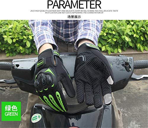 BaronHong Knuckle Guantes de Moto Verano Deportes de Fuerza Carreras Deportes Extremos (Verde, M)