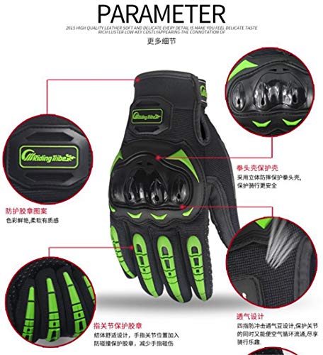 BaronHong Knuckle Guantes de Moto Verano Deportes de Fuerza Carreras Deportes Extremos (Verde, M)