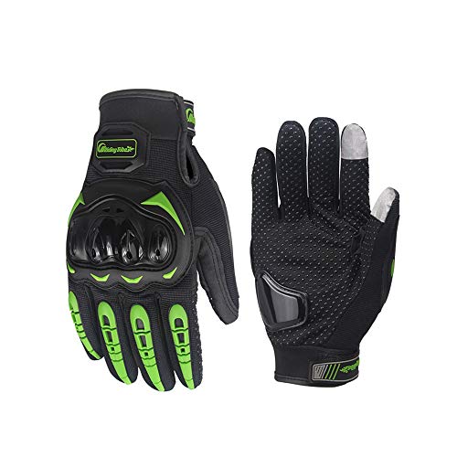 BaronHong Knuckle Guantes de Moto Verano Deportes de Fuerza Carreras Deportes Extremos (Verde, M)