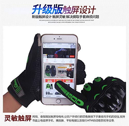 BaronHong Knuckle Guantes de Moto Verano Deportes de Fuerza Carreras Deportes Extremos (Verde, M)