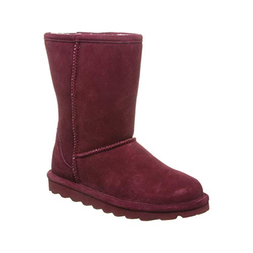 Bearpaw Elle-Pantalones Cortos, Botas sin Cordones Mujer, Rojo/Vino, 36 EU