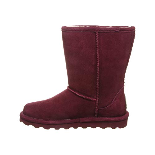 Bearpaw Elle-Pantalones Cortos, Botas sin Cordones Mujer, Rojo/Vino, 36 EU