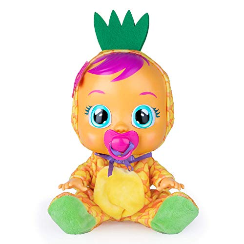 BEBÉS LLORONES Tutti Frutti Pia | Muñeca interactiva que llora de verdad con chupete y pijama con olor a Piña - Muñeco y Juguete para niñas y niños +18 Meses