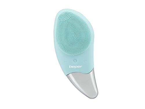 BEPER P302VIS002 Cepillo de limpieza facial, 5W, Silicona, Impermeable, Tecnología sónica, Recargable mediante cable USB, Batería para hasta 90 minutos de autonomía, Ideal para todo tipo de piel, Azul