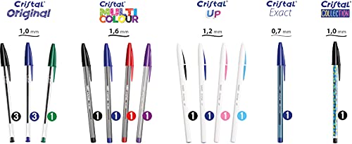 BIC Cristal Set de Bolígrafos de Edición Limitada 70.º Aniversario con Caja Metálica Reutilizable - Colores Surtidos y Puntas de Distintos Tamaños, Caja de 17