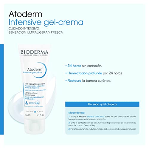 Bioderma ATODERM Intensive Gel Piel atopica Diario 75ml, Único, Estándar