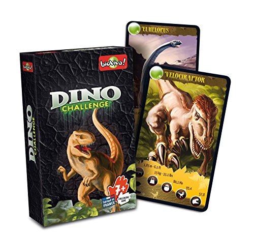 Bioviva Juego de Cartas Dino Challenge, Color Negro (Asmodee DIN03) + Desafíos de la Naturaleza: Animales Extraordinarios, Multicolor (Asmodee BINC0021) , Color/Modelo Surtido