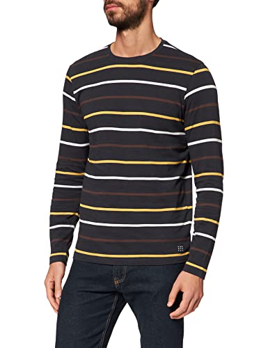 BLEND T-Shirt l/s Organic Camiseta, 194007/negro, S para Hombre