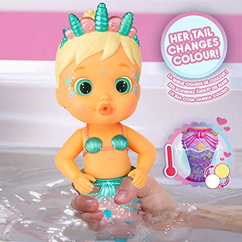 Bloopies Sirenas Lovely Muñeca sirena que lanza Agua y hace Burbujas, Juguete de baño para +18 meses