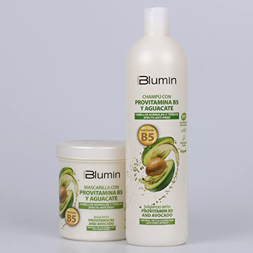 Blumin Mascarilla efecto Anti-Frizz con Aguacate y Provitamina B5, para Cabellos Normales o Teñidos, 700 ml