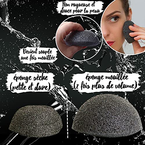 Body Accessories by ST ™ – Set 6 esponjas konjac facial y el cuerpo - Limpieza profunda de los poros - Esponja natural y 100% vegetal - Set completo de desmaquillaje para la exfoliación