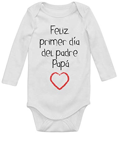 Body Bebe Papa Regalo Dia del Padre Bebe Dia del Padre Regalo para Futuro Papa 6-9 Mes Blanco