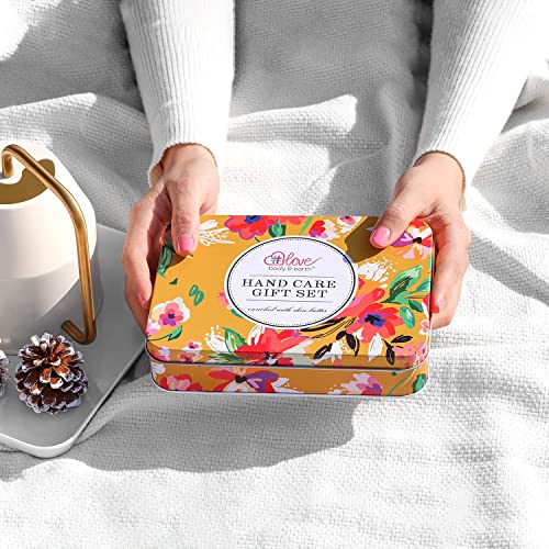 BODY & EARTH # LOVE Crema de Manos con Manteca de Karité, Set de Regalo para Manos Tamaño Conveniente Loción de Manos para Mujeres Regalo para Navidad