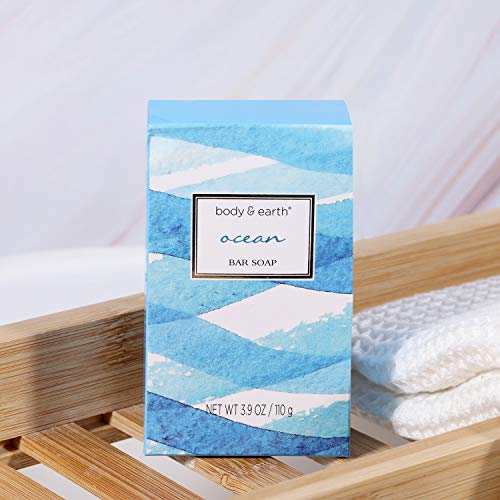 Body & Earth Set de Regalo de Baño con Bañera para Mujeres, Set de 6 Piezas Regalo de Spa para Mujeres con Fragancia de Océano, Adecuado para Baño Dormitorio