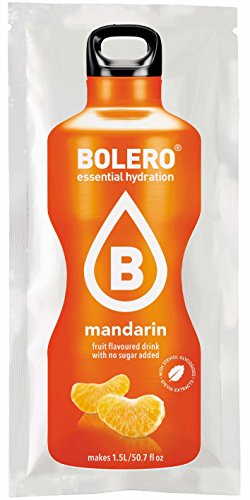 Bolero Bebida Instantánea sin Azúcar, Sabor Mandarina - Paquete de 24 x 9 gr - Total: 216 gr