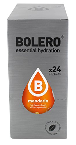 Bolero Bebida Instantánea sin Azúcar, Sabor Mandarina - Paquete de 24 x 9 gr - Total: 216 gr