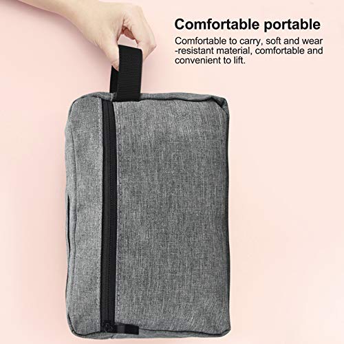 Bolsa de Cosméticos Portátiles, Bolsas de Maquillaje Organizadoras, Make Up Pouch, Neceser de Baño, Neceser Maquillaje Impermeable para Mujeres Hombre y Niñas - Gris