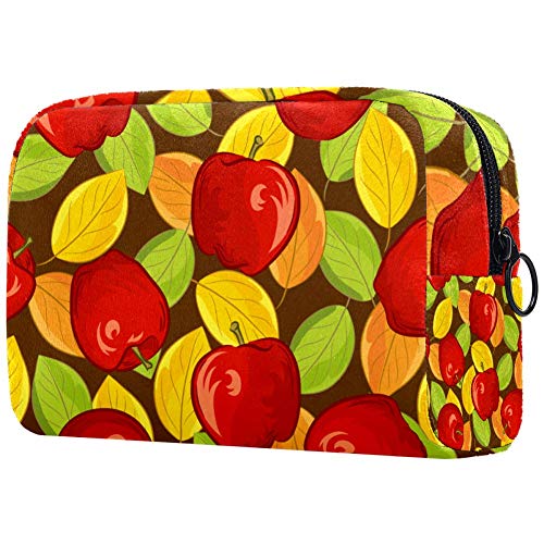 Bolsa de maquillaje para maquillaje de manzanas de otoño para niñas y mujeres