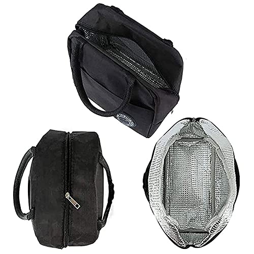 Bolsa Isotérmica Pequeña, Almuerzo Hermética Bolsa, Hermética Bolsa Térmica, Nevera Playa Pequeña, Bolso Nevera Térmica, para el Trabajo, la Escuela y de Viaje (Negro)