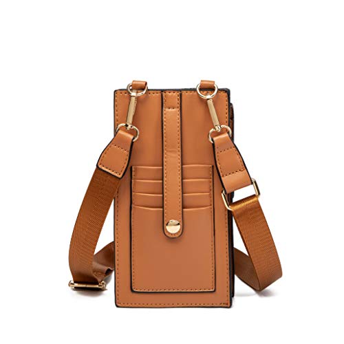 Bolso Movil Mujer Bolso Bandolera pequeño Crossbody Bolso de Móvil Mujeres con Ranuras para Tarjeta de Correa