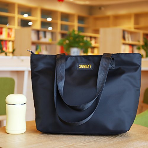 Bolsos Mujer, Bolso Tote Chapoteo Impermeable Nylon Bolso Bandolera para el Trabajo Escolar Viajes de Compras