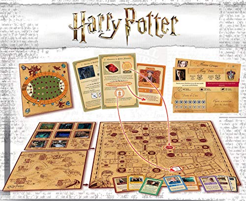 BORRAS 18357 Un Año en Hogwarts Mesa Harry Potter, 4 Modos de Juegos Distintos, a Partir de 7 años, Multicolor