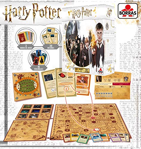 BORRAS 18357 Un Año en Hogwarts Mesa Harry Potter, 4 Modos de Juegos Distintos, a Partir de 7 años, Multicolor