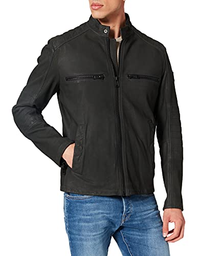 BOSS Jasslo Chaqueta de Cuero, Dark Grey29, 52 para Hombre