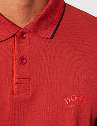 BOSS Paul Curved Camisa de Polo, Medium Red615, S para Hombre