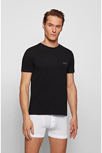 BOSS T-Shirt RN 2p Co/el Camiseta, Negro (Black 001), XXL (Pack de 2) para Hombre