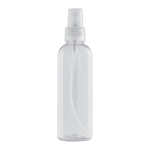 Botella Spray Pulverizador de plástico Transparente Pet 100 ml. hermética y Reutilizable. Nebulización Fina idónea para Limpieza, humectar, Plantas, ambientador y Perfume. (06 Unidades)