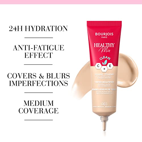 Bourjois Healthy Mix Tinted Beautifier - Crema facial con color tono 003, 30ml