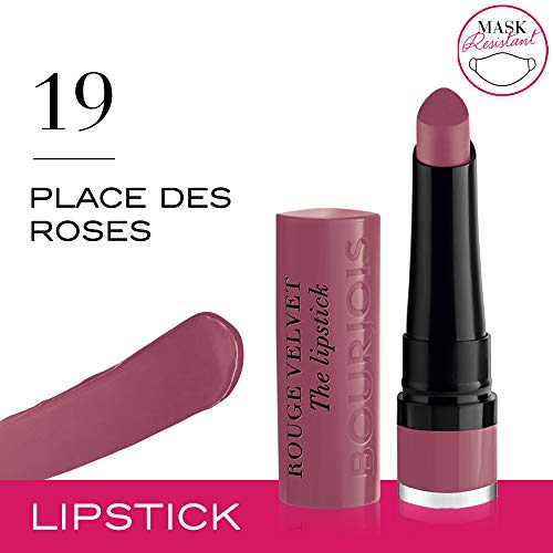 Bourjois Velvet The Lipstick Barra De Labios Tono 019 (Place des Roses), 2.4 gr