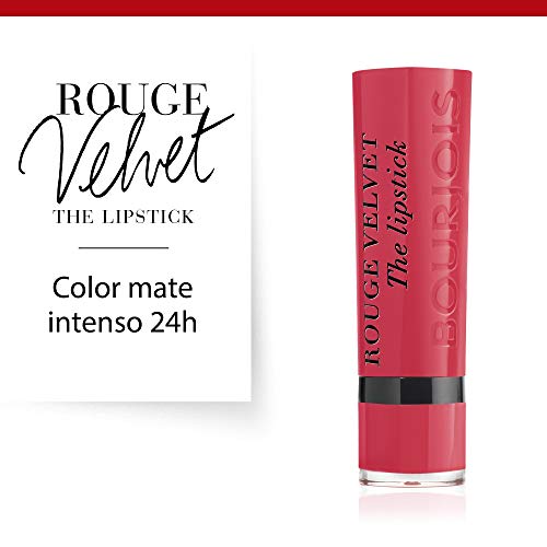 Bourjois Velvet The Lipstick Barra de Labios Tono 04 (Hip Hip Pink), 2.3 gr