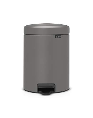 Brabantia 126284 Cubo de Basura, Mineral Concrete Gris, 5 litros